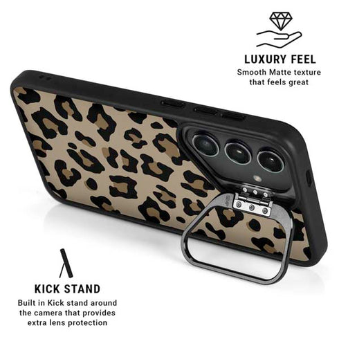Leopard Print Galaxy S24 FE Kickstand Case